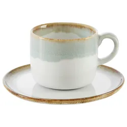 Kaffeetasse mit Untertasse Saturn Grün