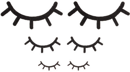 buttinette Applikationen "Wimpern", 2,5–7,0 cm, 6 Stück