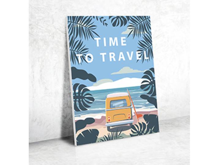 PEINTURE AU NUMERO 30x40 cm - TIME TO TRAVEL