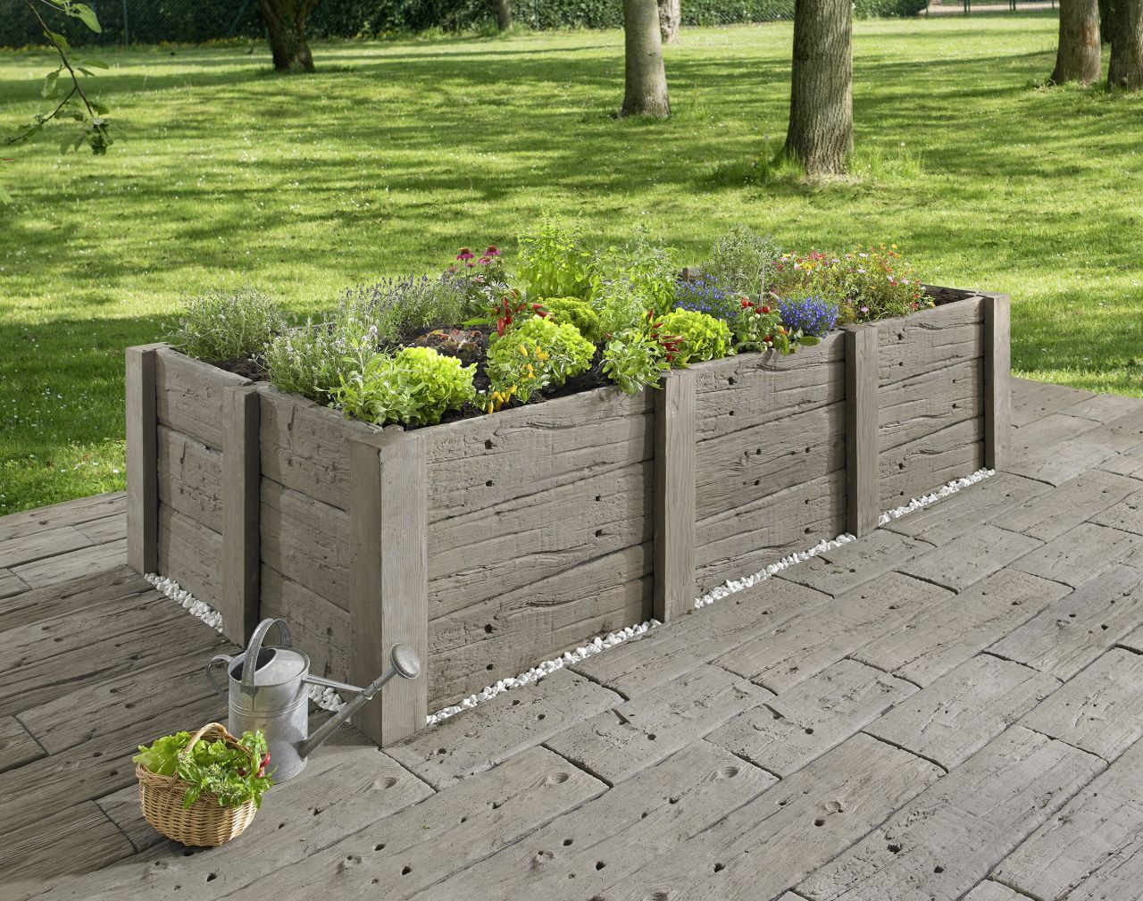 Kann Hochbeet-Set 1 Antik 220 x 150 x 75 cm braun