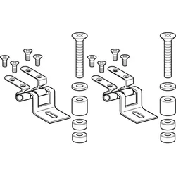 Geberit Ersatzteile Artis Set Scharniere für WC-Sitz (2 Stück), 598100000 598100000