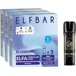 ELFBAR ELFA Prefilled Pod x 2 - Blueberry 0.0% , 3er Pack