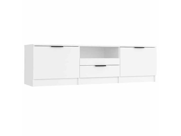 Remise Meuble de télévision - Blanc - Meuble TV classique - Blanc - 140x35x40cm - Bois d'ingénierie_nof18q