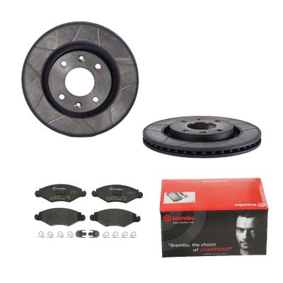 BREMBO Bremsensatz, Scheibenbremse 1420-53926 Vorderachse Geschlitzt 266mm 22mm für Peugeot Citroën Opel FENGSHEN NAZA (DF-PSA)
