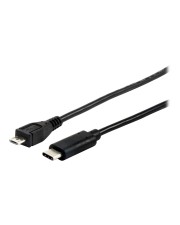 equip 1m Micro-USB B USB C Schwarz Kabel 2.0 Micro-B C M/M (12888407)