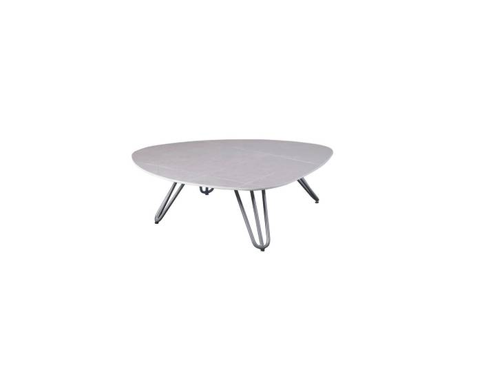 Gardenson Loungetisch, Grau, Metall, Freiform, 110x31.5x88 cm, Gartenmöbel, Gartentische
