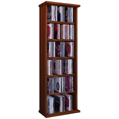 Media-Regal VCM "Holz CD DVD Stand Regal Schrank Ständer Vostan", braun (kern, nussbaum), B:31cm T:18cm, Regale