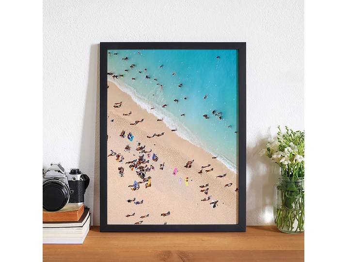 Bild Ocean City Rahmen: Massivholz Buche, lackiert Abdeckung: Plexiglas Multicolor 32 x 42cm