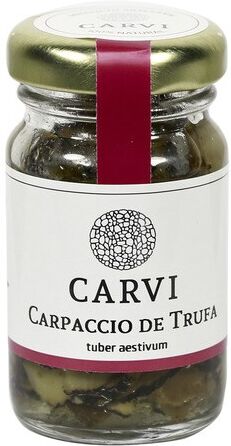 Carvi Carpaccio de Trufa de verano en aceite .