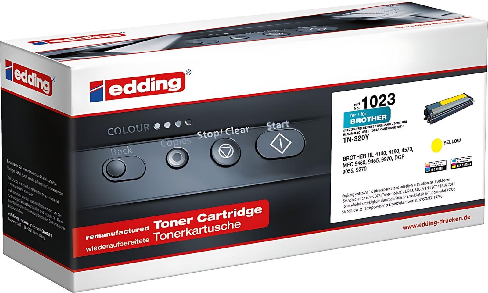 Edding TN-320Y Toner Cartridge Geel