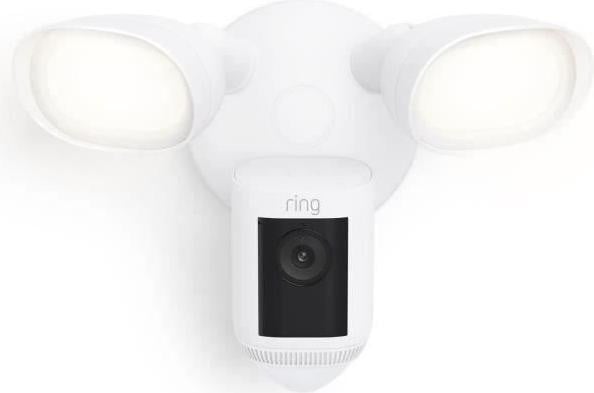 Ring Spotlight Cam Pro bewakingscamera, bedraad, 1080p HD, kleurenweergave bij nacht, zwart
