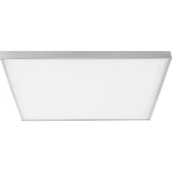 LED Aufbauleuchte satiniert quadratisch Deckenpanel nickel-matt Deckenleuchte Aufbaulampe Modern, Metall, 24W 1970Lm warmweiß, LxBxH 30x30x5,5 cm