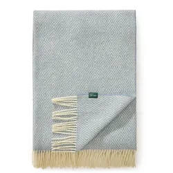 benuta Pure Wolldecke Bianca Blau 130x180 cm - Moderner Kurzflor-Teppich für Wohnzimmer