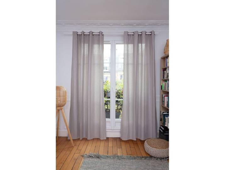 Voilage thermique oeillets gris mc17 140lx240h