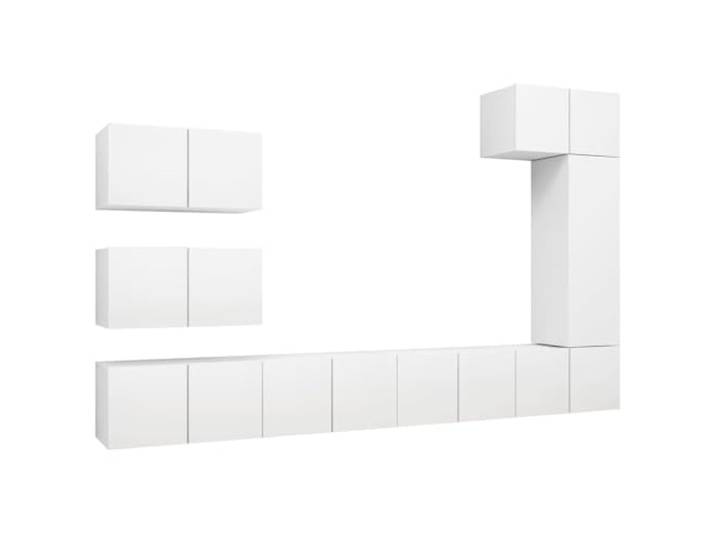 Helloshop26 Möbel-Set Schrank Buffet TV Wohnzimmer Schlafzimmer Wohnzimmer 8-teilig Holz Technik, Weiß 02_0025241