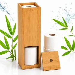 Relaxdays Toilettenpapier Aufbewahrung 4 Rollen Hellbraun
