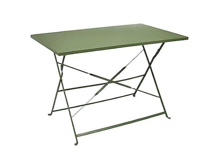 HOME DECO FACTORY Table de Repas Pliante Palerme 110 cm Pique-Nique Noir Acier\, table de repas pliante\, modèle Palerme\, pique-nique et jardin\, transport facile\, 110x70x71 cm\, noir