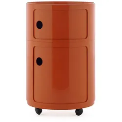 Componibili New Big Container Orange Mit Rollen 2 Elemente