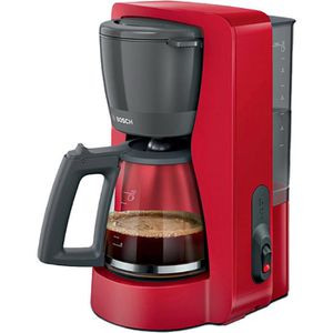 Bosch Kaffeemaschine MyMoment, TKA2M114, mit Glaskanne, 1,25 Liter, 1200 Watt, rot, bis zu 10 Tassen