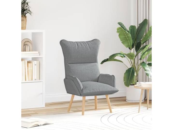 HEFZGDB Hellgrauer Relaxsessel mit Stoffbezug und ergonomischem Design für optimalen Komfort – Perfekter Sessel für Wohnzimmer und Schlafzimmer mit gepolsterten Armlehnen