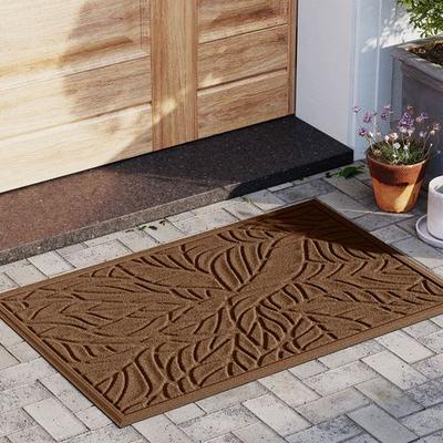 Bungalow Dba Matterly Tropical Leaves Doormat 35 x 23, 35 x 23, Dark Brown