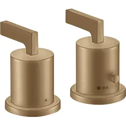 hansgrohe AXOR Citterio 2-Loch Wannenrandthermostat mit Hebelgriffen, 39482140, Farbe: Brushed Bronze