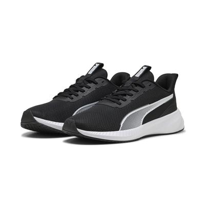 Laufschuh PUMA "FLYER LITE 3", Damen, Gr. 44, Textil, schwarz-weiß (puma schwarz, puma weiß), Schuhe Laufschuh, mit Schnürung, mit IMEVA-Dämpfungstechnologie, Textil-Obermaterial