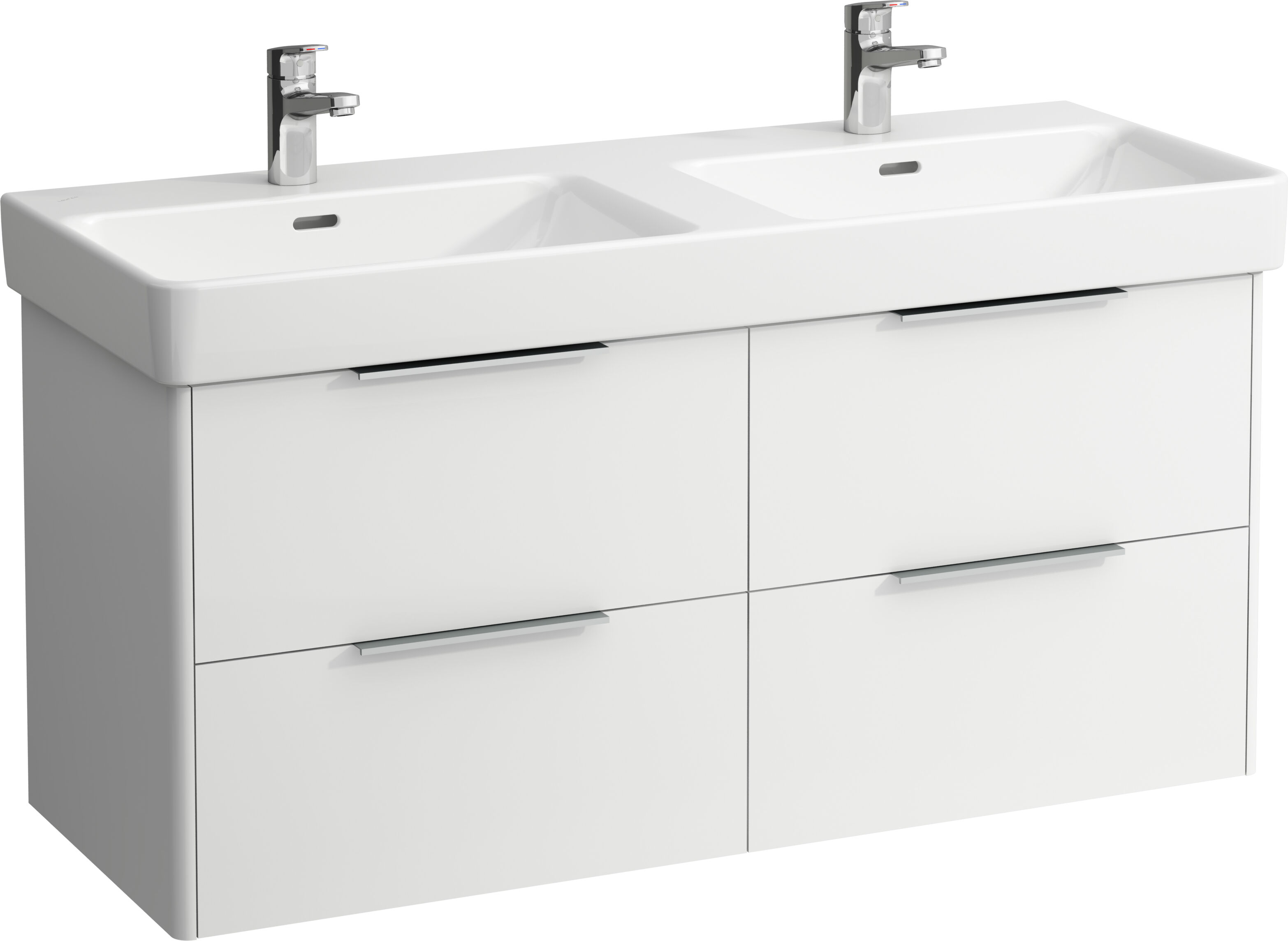 Meuble sous-vasque LAUFEN Pro S H4024941102611 pour Pro S, 116x44x53cm, 4 tiroirs, blanc brillant