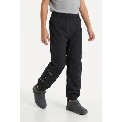 Regenhose VAUDE "KIDS GRODY PANTS V", Mädchen, Gr. 98, N-Gr, schwarz, Web, Obermaterial: 100% Polyester, unifarben, Hosen Regenhose, wasserdicht, winddicht, atmungsaktiv, mit reflektierenden Details