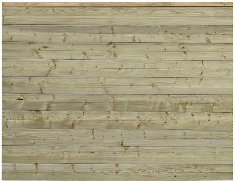 kaiserkraft PLUS Plank Profilzaun, Holz, BxH 1740 x 1290 mm, natur