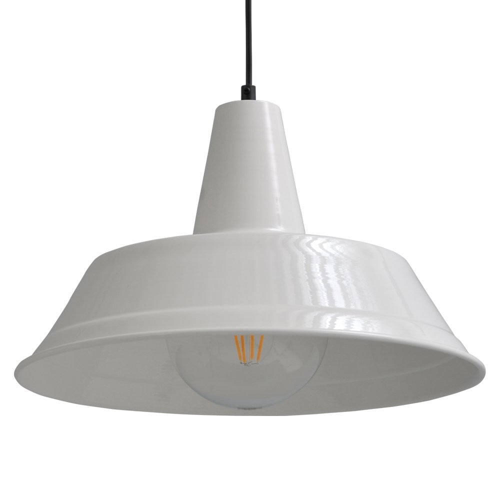 Masterlight Industria 35 Retro hanglamp - Wit - Metaal