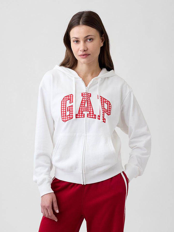 GAP Sweatjacke in Weiß - XL