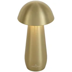 MODENA Akku-Tischleute - Pilzlampe 16 cm gold gebürstet