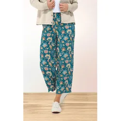 Viskose-Hose in Druck petrol in Größe 40 von DW-Shop, Petrol, 40
