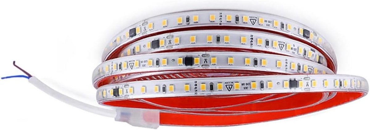 LED Strip 6 meter Koud Wit 220V Zelfklevend IP65 Waterbestendig