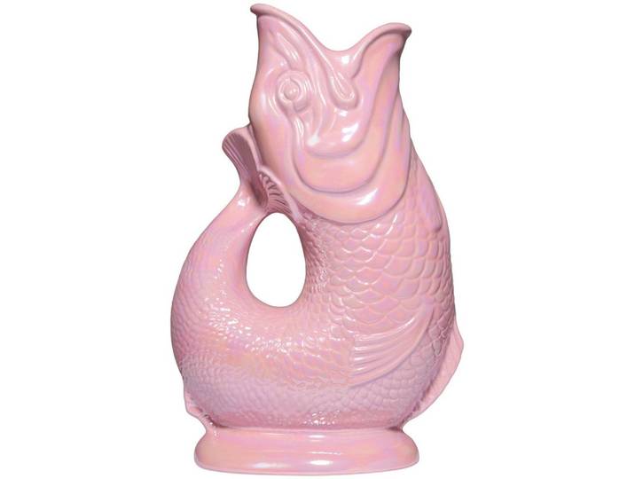 Gluckigluck Wasserkaraffe, (Original Gluggle Jug aus England), mit Gluckergeräusch, handgefertigt, ikonisches Fisch-Design, 1,2 L