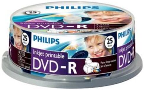 Philips DVD-R Discos Imprimíveis   25 unidades