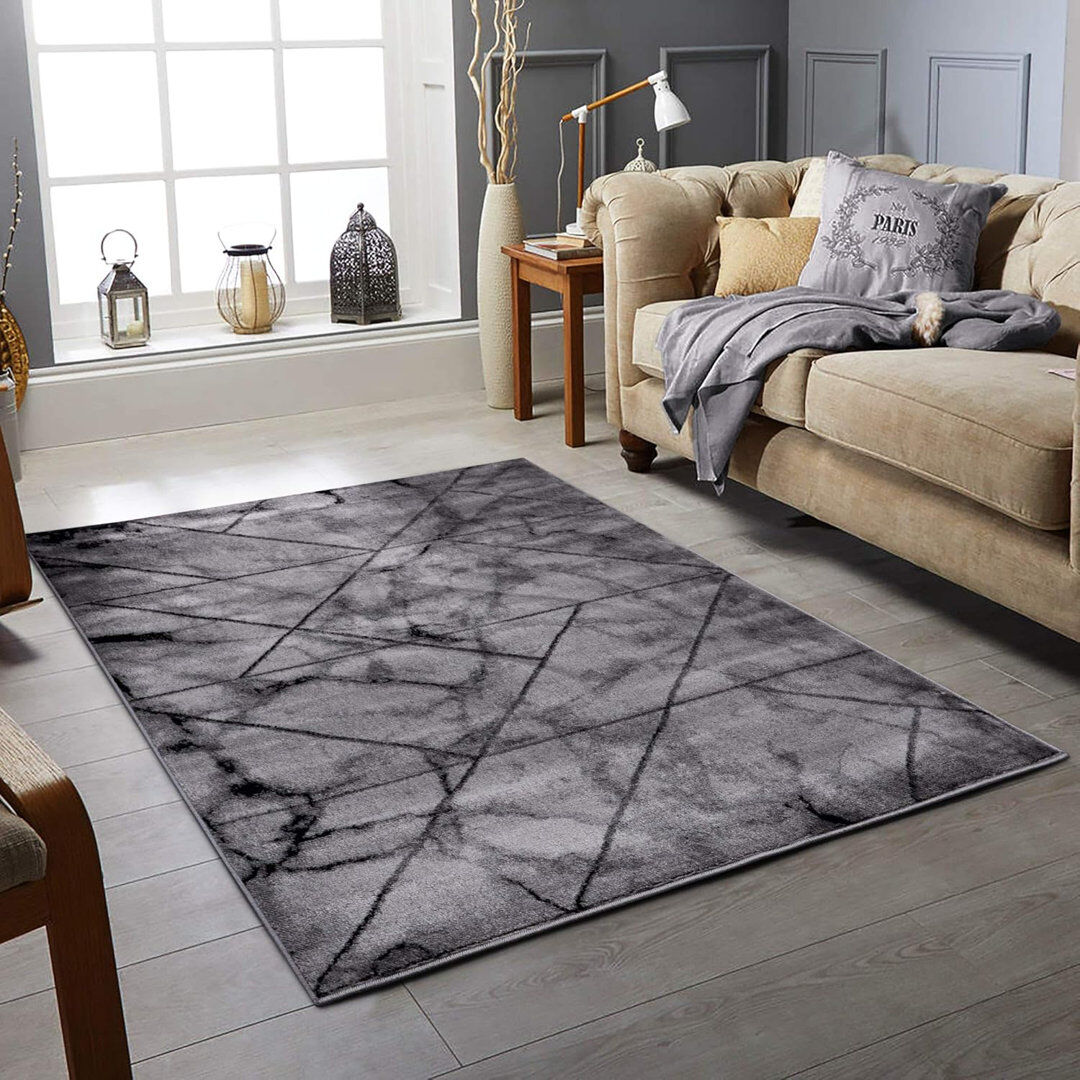 Metro Dawsmere Dhurrie Rug Silver Rectangle 160 x 230cm