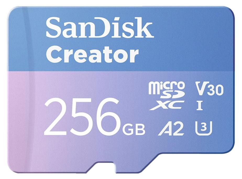 SanDisk Creator MicroSD-kaart, 256 GB