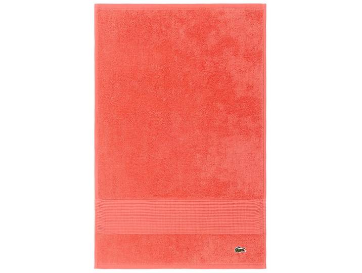 Gästehandtuch LACOSTE LLECROCO , rot (papaye), B:40cm L:60cm, Frottier, Obermaterial: 100% Baumwolle, Handtücher, Gästehandtuch, mit Label-Applikationen