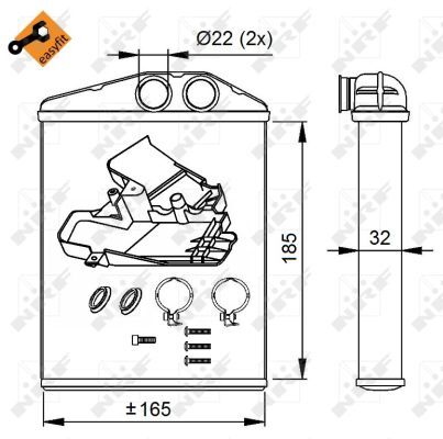 Nrf Wärmetauscher, Innenraumheizung Easy Fit 54275 Für Saturn