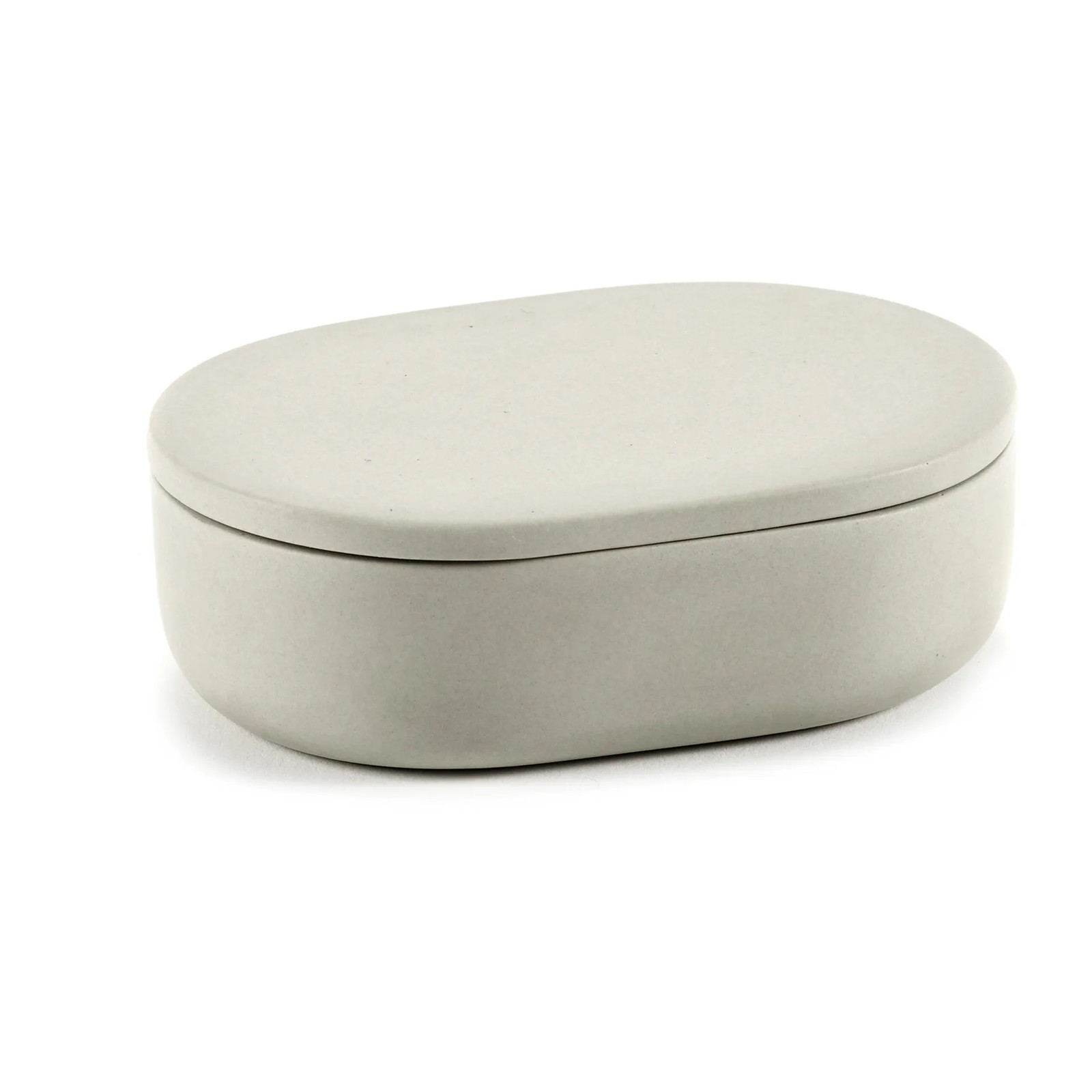 Serax Cose ovale opbergpot met deksel Beige S 3,3 x 10,2 cm