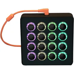 DJTechTools Midi Fighter Spectra - Black (Controller), MIDI Controller, Mehrfarbig, Schwarz