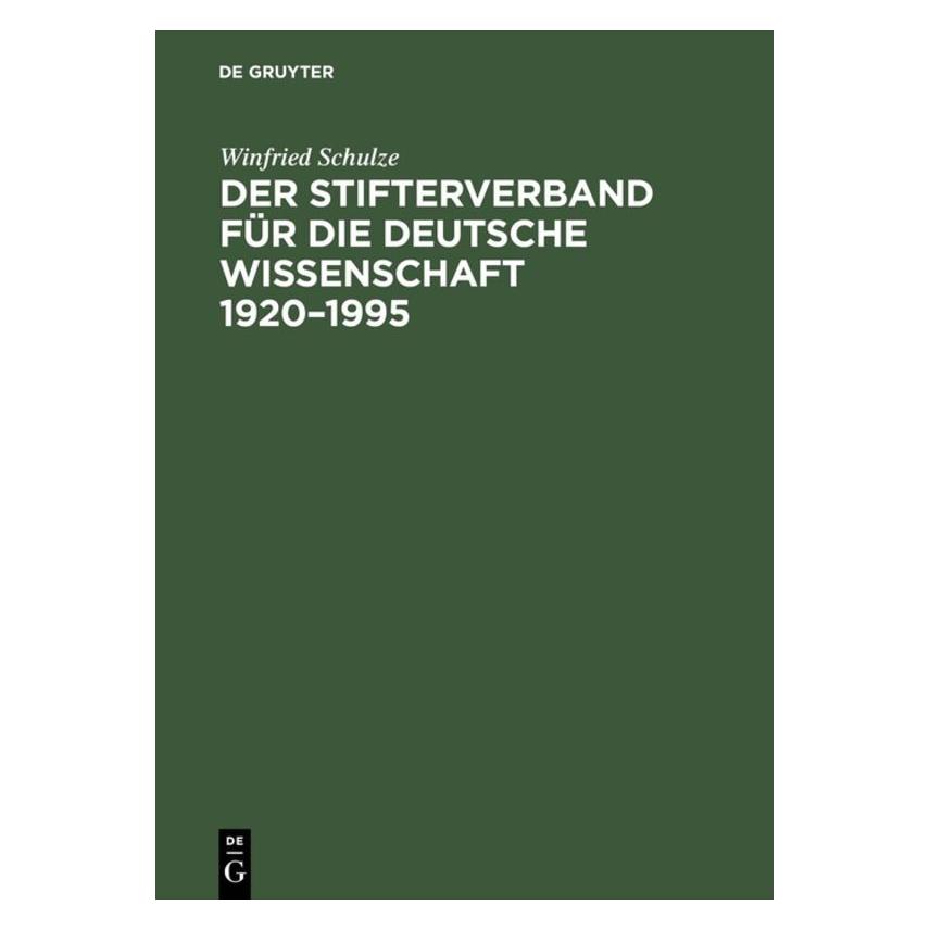 De Gruyter Schulze,W.:Stifterverband f.dt.Wissen. (Deutsch, Hardcover, Winfried Schulze) (67759063)