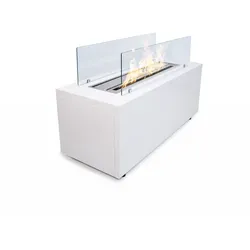 Divina Fire CARAVAGGIO Weißer Bioethanol-Standkamin für den Innen- und Außenbereich, L100xT40xH40 cm