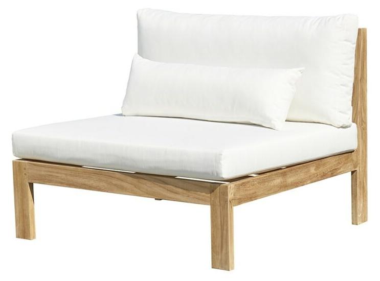 Gartensessel Weiß Teakholz massiv Outdoor