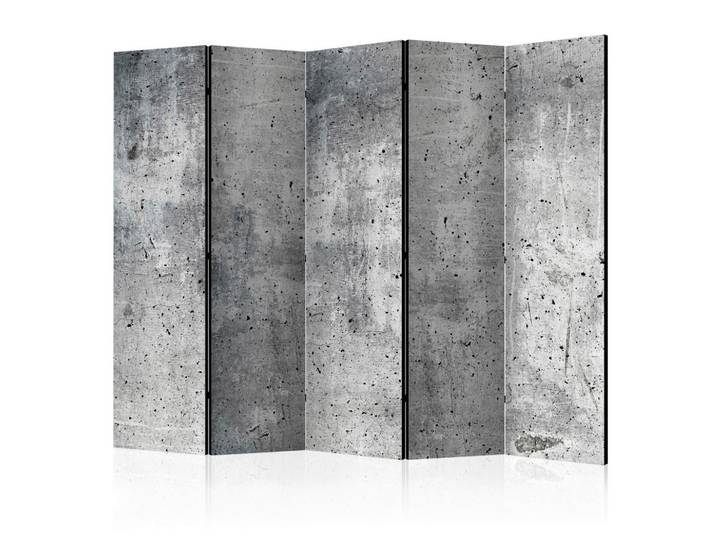 artgeist Paravent, Grau, Holz, Kiefer, massiv, Blätter, 225x172x3 cm, Motiv auf Vorderseite, Wohnzimmer, Raumteiler, Paravents