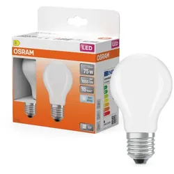 Doppelpack OSRAM E27 LED Lampe STAR RETROFIT matt 7,5W wie 75W neutralweißes Licht