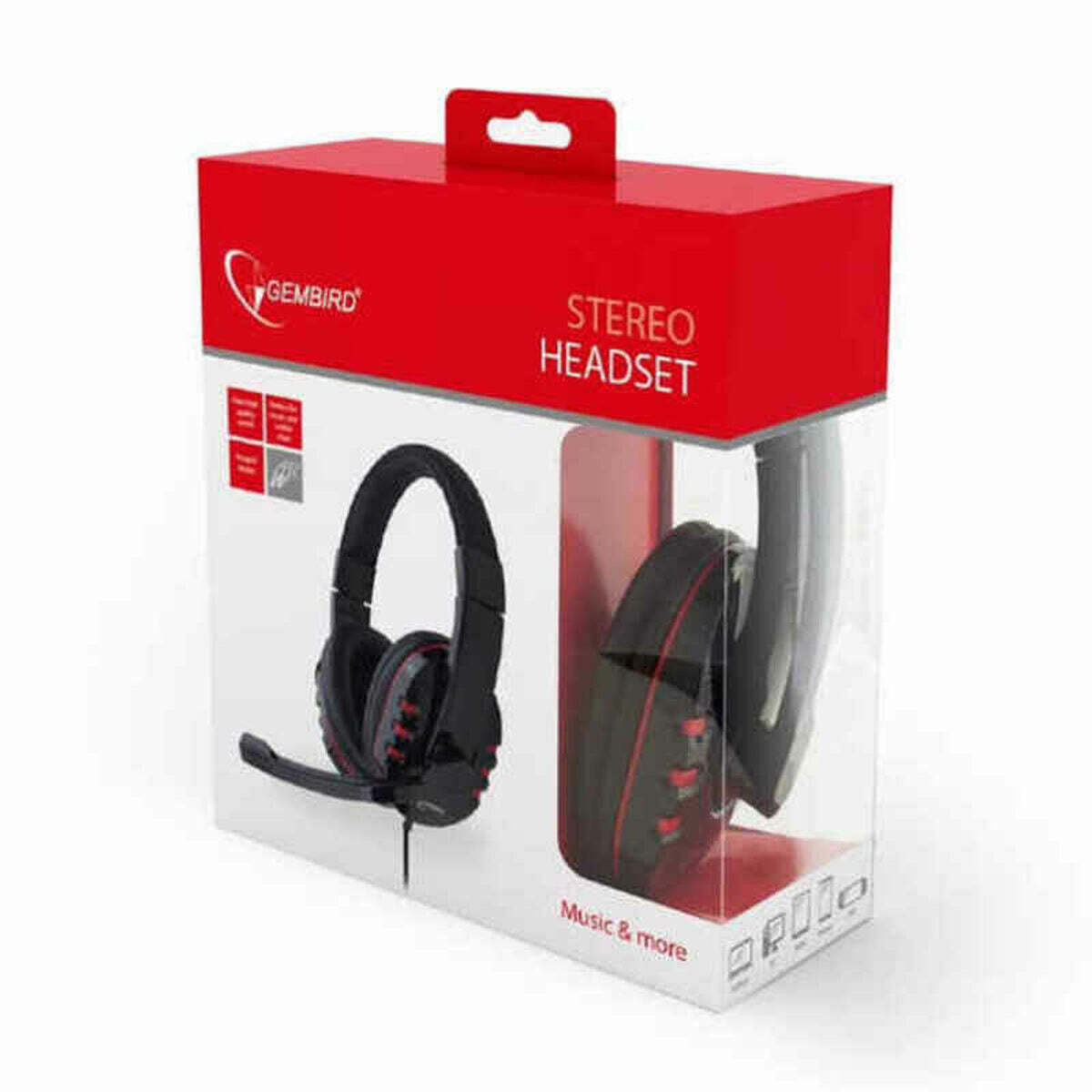 Gembird GHS-402 Gaming Headset met bedrade headset, zwart