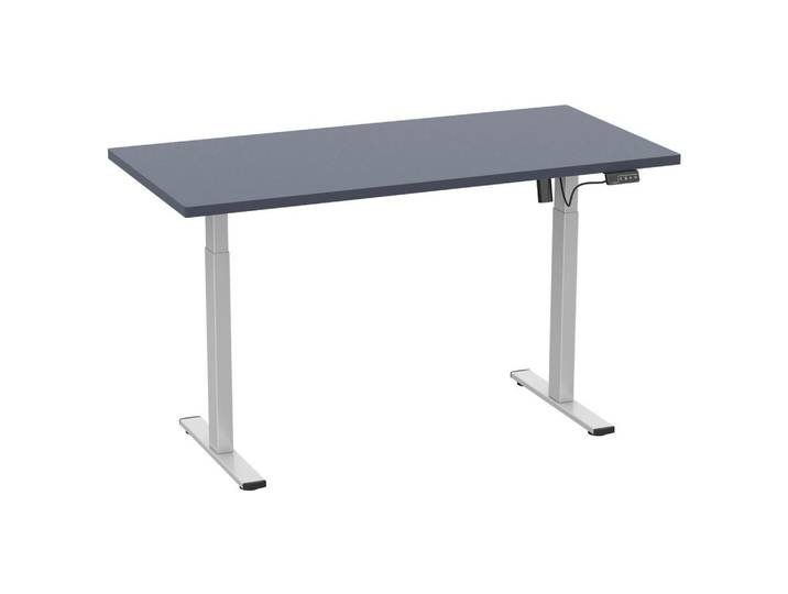 Schreibtisch E-Lona Anthrazit/Silberfarben B:140cm